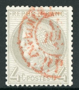 France Colonies 1870 Bordeaux Issue 4¢ Scott # 52 VFU H661 ⭐⭐