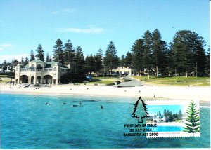 Australia 2014 Maxicard 70c Cottesloe Beach WA Joint Issue with Norfolk Island