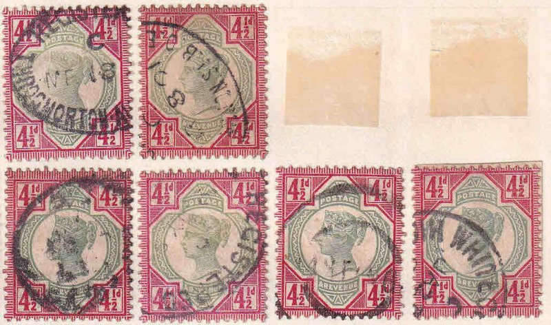 GREAT BRITAIN SC 117 x6 $338 SCV SOUND SPECIALIST COLLECTION LOT VF TO XF