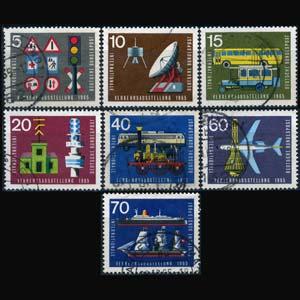 GERMANY 1965 - Scott# 919-25 Trnsprt etc. Set of 7 Used one folded