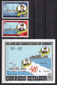 ECUADOR - 1992 The 50th Anniversary of Battle of Jambeli - M631