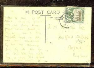 ST HELENA (P0210B) KGV 1D  ON 1933  PPC TO OXFORD,  ENGLAND