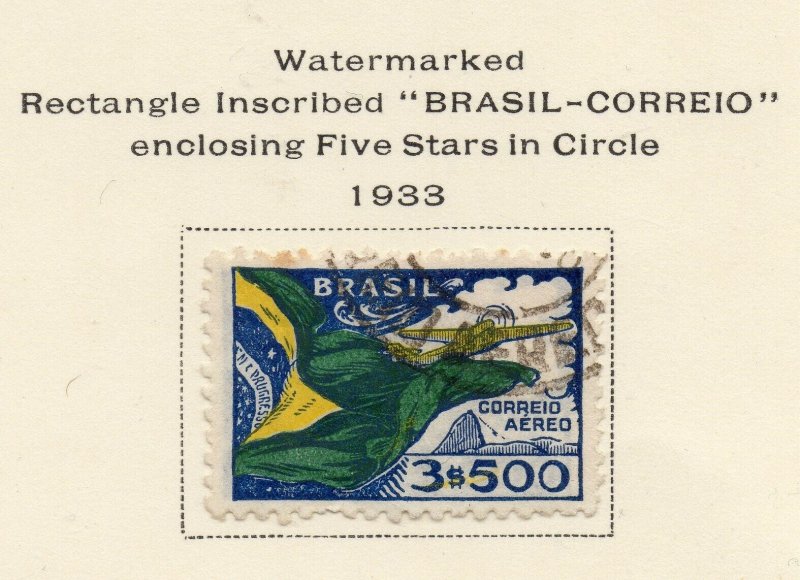 Brazil 1933 Early Issue Fine Used 3500r. NW-12107