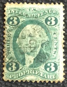 US #R18 Used Single W/old time HR Toned edges George Washington SCV $7.50 L9