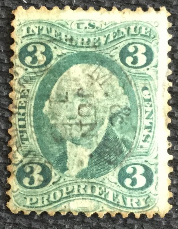 US #R18 Used Single W/old time HR Toned edges George Washington SCV $7.50 L9