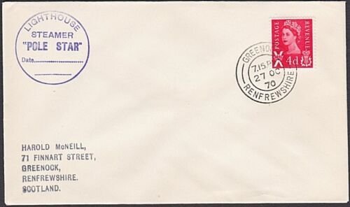 GB SCOTLAND 1963 Greenock cover - LIGHTHOUSE STEAMER POLE STAR cachet.......x963 