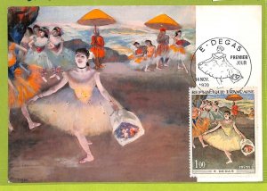 aa6458 - FRANCE - POSTAL HISTORY -  FDC MAXIMUM CARD - Degas ART 1970