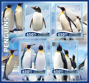 Stamps. Fauna. Penguins  2019 year 1+1 sheets perforated