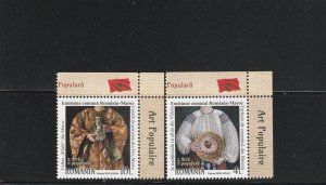 Romania Morocco STAMPS 2024 NATIONAL DRESS POTTERY SET MNH