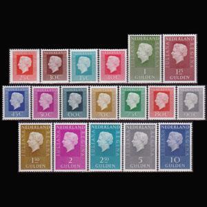 NETHERLANDS 1969 - Scott# 460-74 Queen Set of 18 NH