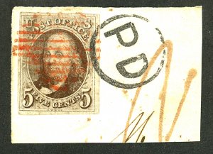 U.S. #1 USED ON PIECE