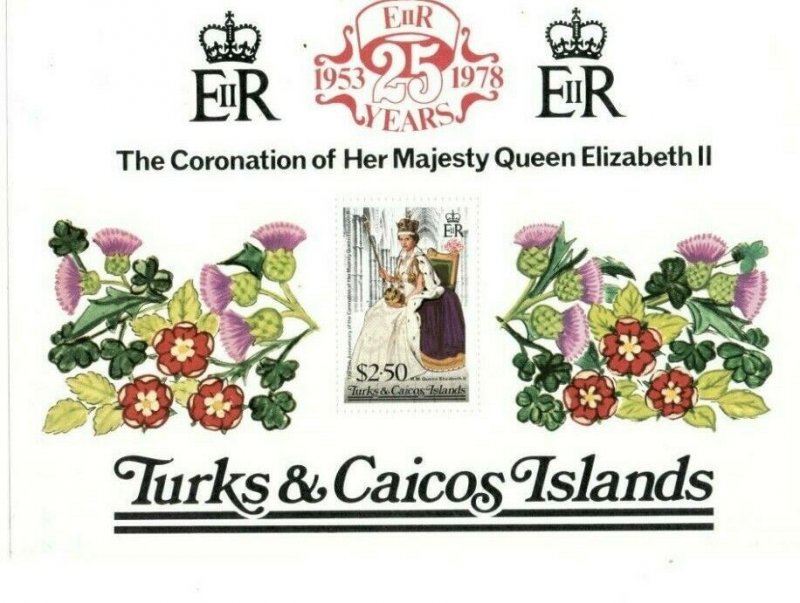 Turks and Caicos -1978 -Queens Coronation Ann. - Souvenir Sheet -MNH(Scott#346)