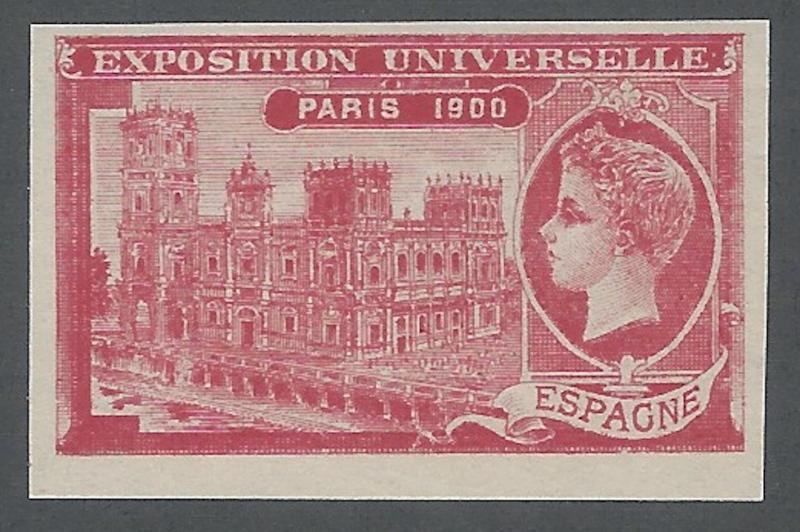 France, Paris 1900 Exposition, Spain Pavilion, Red, Imperf., V.F.