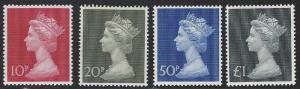 Great Britain #MH165-MH168 MNH Set of 4 Machins