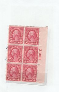 us #554 plate block of 6