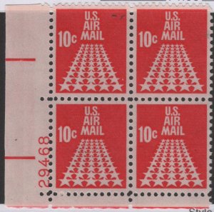 C72 10c 50 Stars Runway 29468 LL Plate Block