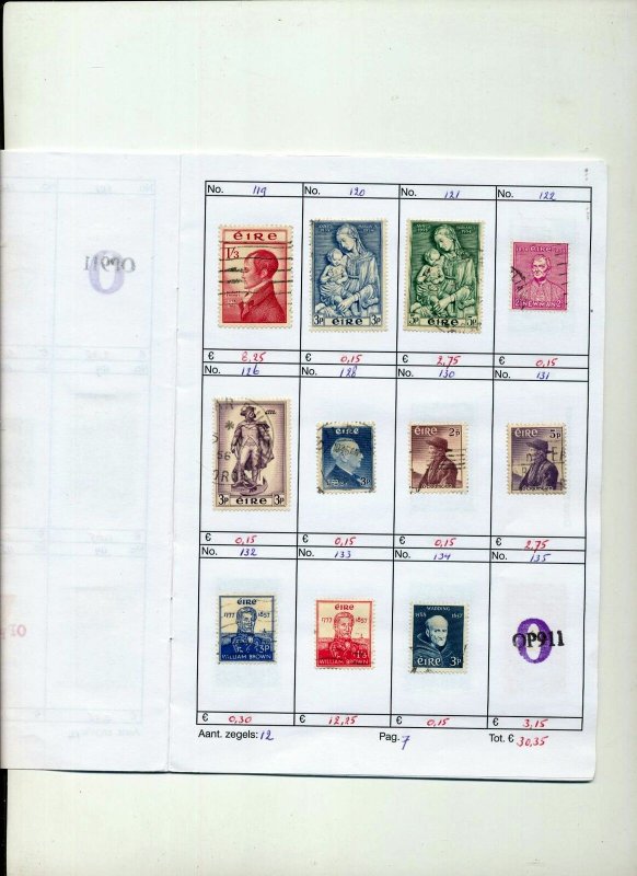 Ireland Mid/Modern Used On Approval Pages(Apprx 120 Items) ZZ 609