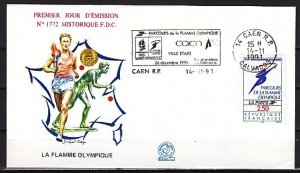 France, Scott cat. 2269. Albertville Winter Olympics issue. First day cover.