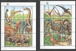 Ss1710 Ghana Dinosaurs Prehistoric Animals 2Kb Mnh