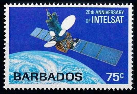 [66112] Barbados 1985 Space Travel Weltraum Satellite  MNH