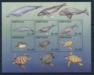 [32253] Grenada 1996 Marine Life Whales Turtles MNH Sheet