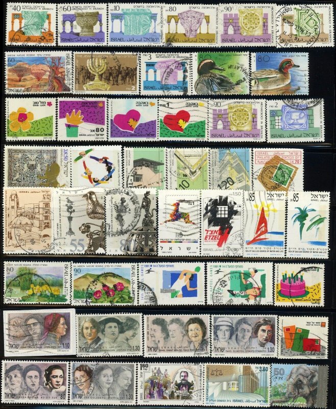 180 Israel Postage Middle East Stamp Collection 1981-2002 Used