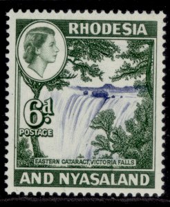 RHODESIA & NYASALAND QEII SG24, 6d ultramarine & deep myrtle-green, LH MINT.