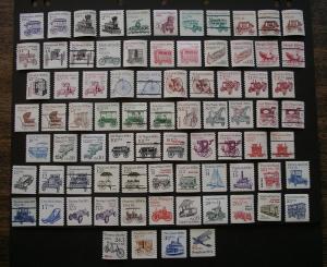 Transportation Coil Series - 79 Different MNH Beauties