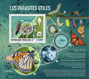 TOGO - 2020 - Useful Parasites - Perf Souv Sheet - Mint Never Hinged