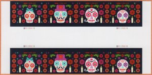 USA Sc. 5643c (Forever) Day of the Dead 2021 MNH PB H gutter NO DIE CUTS