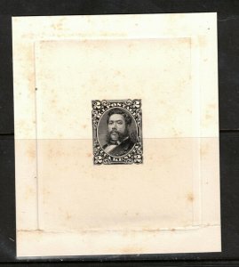 Hawaii #35TC1ae Very Fine Large Die Proof In Black Trial Color On India Paper