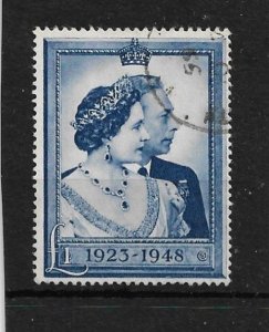 GREAT BRITAIN 1948 SILVER WEDDING £1 SG 494 FINE USED Cat £40