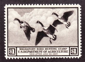 US RW3 $1 Duck Hunting Mint VF-XF OG NH SCV $375 (04)