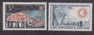 French Southern & Antarctic FSAT 23-24 Mint 1963 Penguins & Research Station