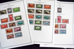 COLOR PRINTED FRENCH SYRIA 1916-1946 STAMP ALBUM PAGES (56 illustrated pages)