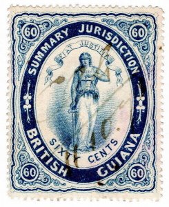 (I.B) British Guiana Revenue : Summary Jurisdiction 60c (1883)