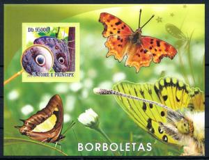 [96734] Sao Tome & Principe 2008 Butterflies Magnifying Glass Imperf. Sheet MNH