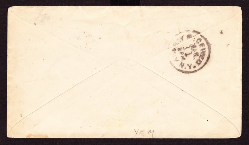 Cover, 1870s, Buffalo to Hudson, Forwarded, Illustrated Bonney Hotel