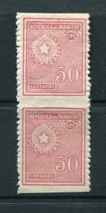 Paraguay 1927/38 Sc 285 MH ERROR Vertical Pair Imperf Horizontally 50c SKU 937