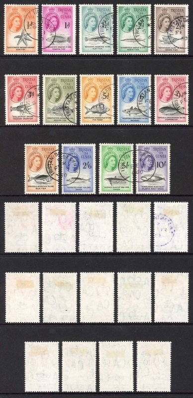 Tristan Da Cunha SG28/41 QEII 1960 Set of 14 Used