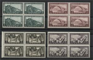 ITALIAN OCCUPATION OF ALBANIA, HIGH VALUES BLOCKS OF 4