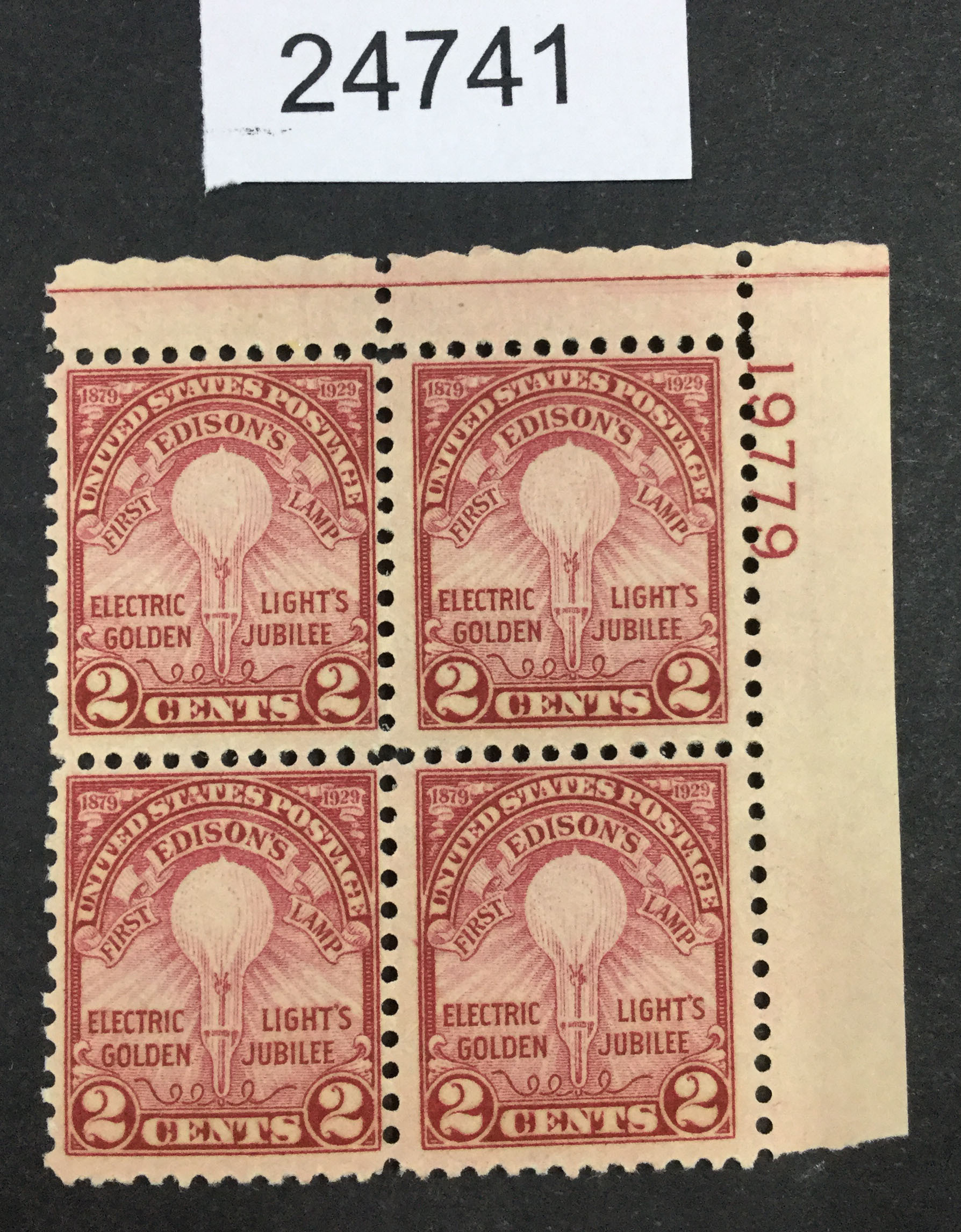 US Stamps 655 Mint OG NH Plate Block LOT 24741 United States