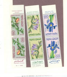 Morocco #115-17 Unused Single (Complete Set) (Flowers)