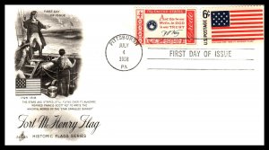 US 1345-1354 Flags Artcraft Combo Set of Ten U/A FDC