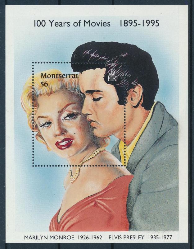 [95052] Montserrat 1995 Music Elvis Presley Cinema Marilyn Monroe Sheet MNH