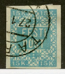 Estonia, Scott #2, Used