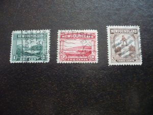 Stamps - Newfoundland - Scott# 131-133 - Used Part Set of 3 Stamps