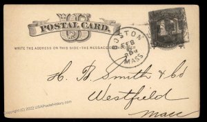 USA 1800s Boston Mass Negative Numeral 11 Fancy Cancel Cover 94965