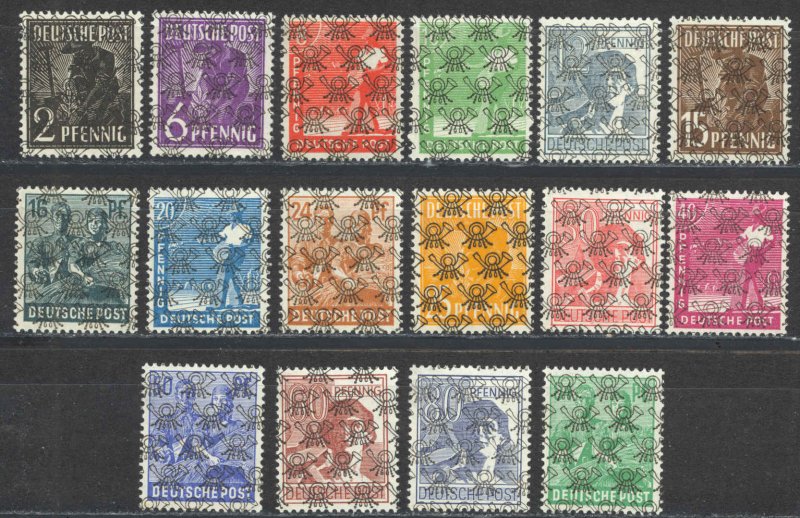 Germany Sc# 617-633 MNH 1948 Overprint