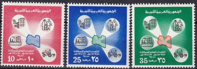 Libya #504-6  MNH  CV $21.75  (Z8066)